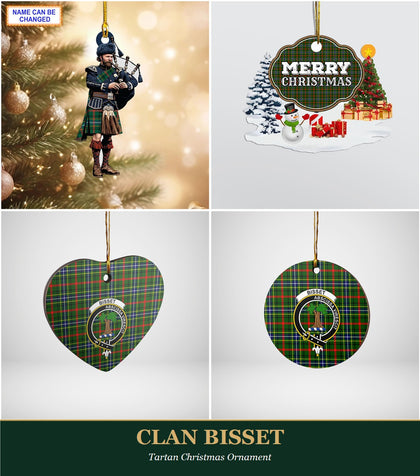 Clan Bisset Tartan Christmas Ornament