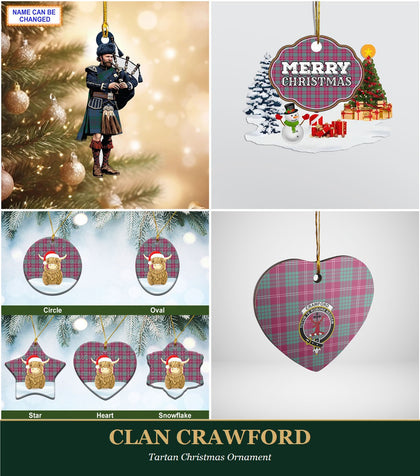 Clan Crawford Tartan Christmas Ornament