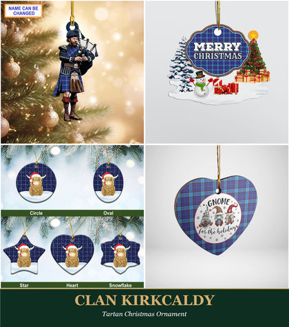 Clan Kirkcaldy Tartan Christmas Ornament