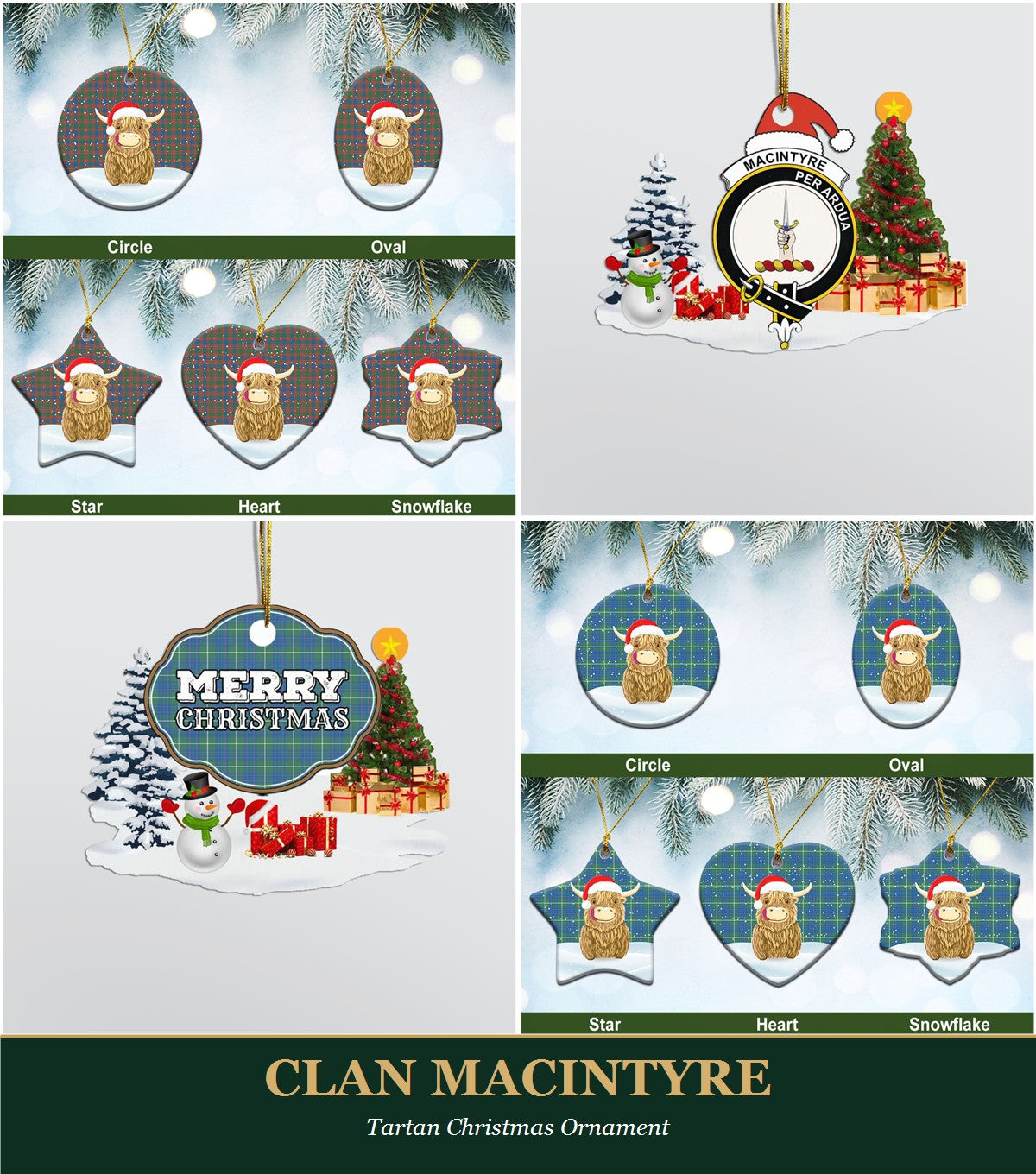 Clan MacIntyre Tartan Christmas Ornament