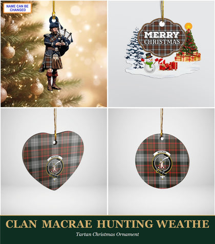 Clan MacRae Hunting Weathered Tartan Christmas Ornament