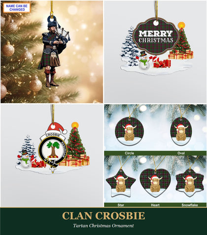 Clan Crosbie Tartan Christmas Ornament