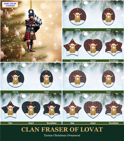 Clan Fraser of Lovat Tartan Christmas Ornament