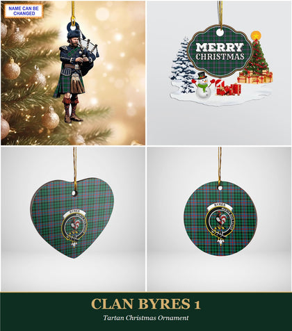 Clan Byres 1 Tartan Christmas Ornament