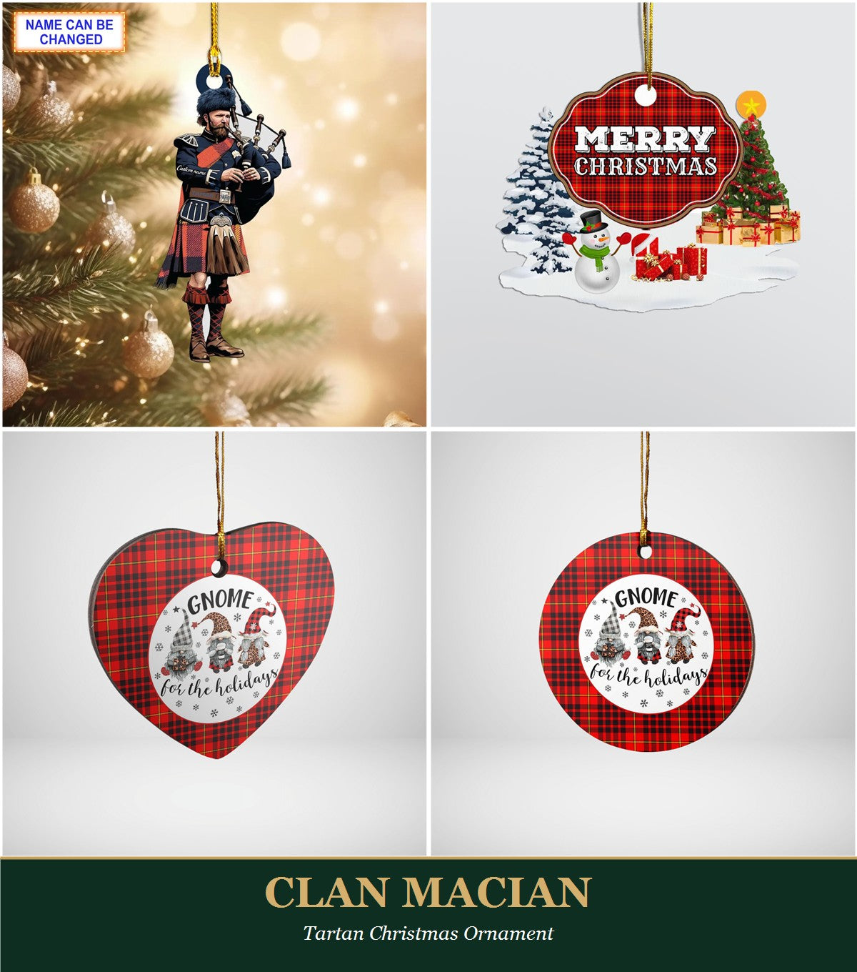 Clan MacIan Tartan Christmas Ornament