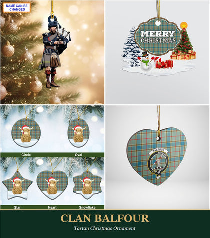 Clan Balfour Tartan Christmas Ornament