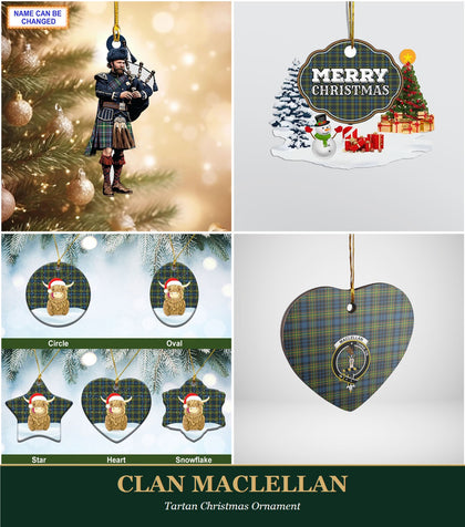 Clan MacLellan Tartan Christmas Ornament