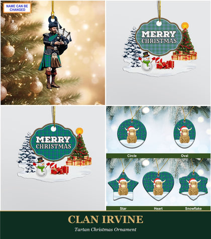 Clan Irvine Tartan Christmas Ornament
