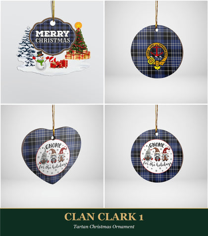 Clan Clark 1 Tartan Christmas Ornament