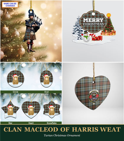 Clan MacLeod of Harris Weathered Tartan Christmas Ornament