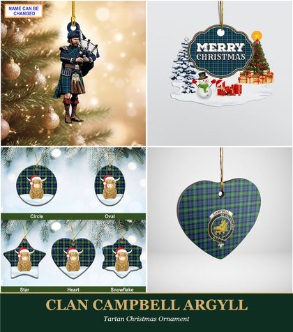 Clan Campbell Argyll Tartan Christmas Ornament
