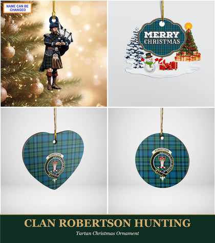 Clan Robertson Hunting Tartan Christmas Ornament
