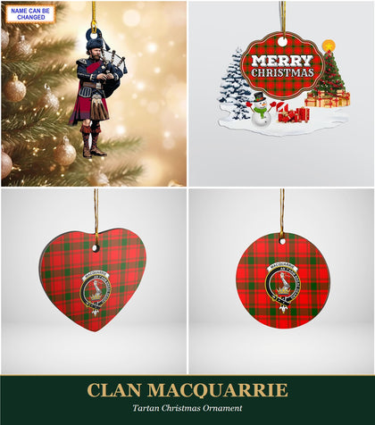 Clan MacQuarrie Tartan Christmas Ornament