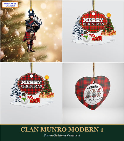 Clan Munro Modern 1 Tartan Christmas Ornament