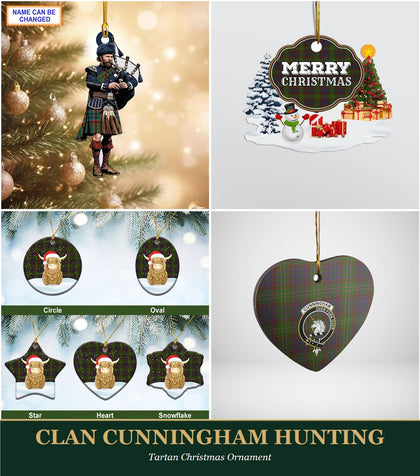 Clan Cunningham Hunting Tartan Christmas Ornament