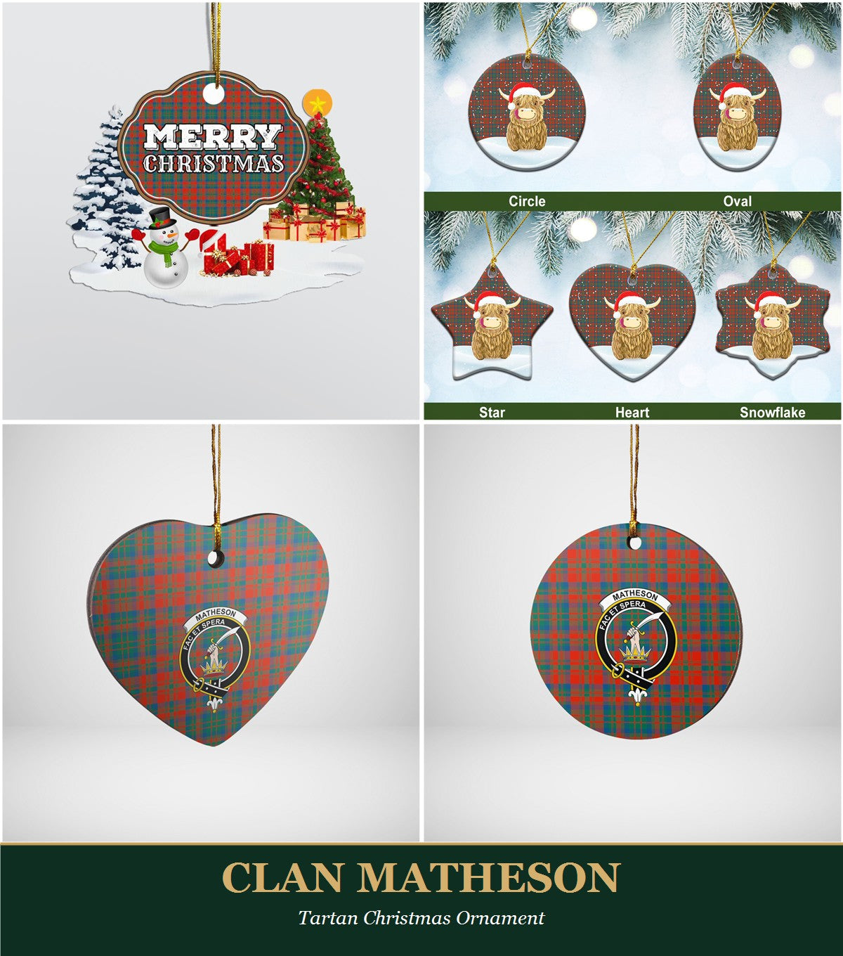 Clan Matheson Tartan Christmas Ornament