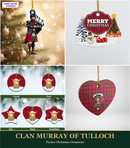 Clan Murray of Tulloch Tartan Christmas Ornament