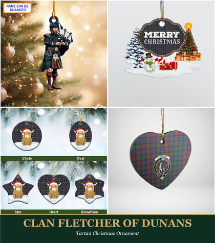 Clan Fletcher of Dunans Tartan Christmas Ornament