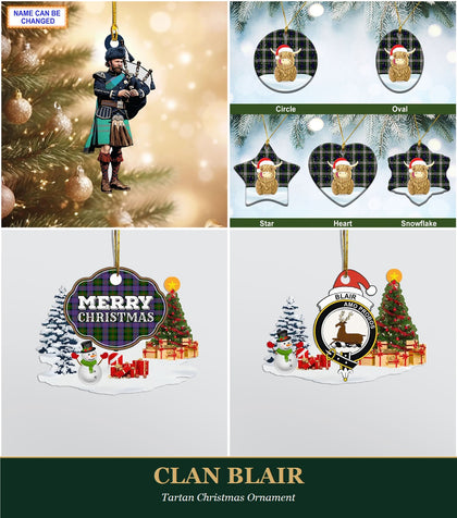 Clan Blair Tartan Christmas Ornament