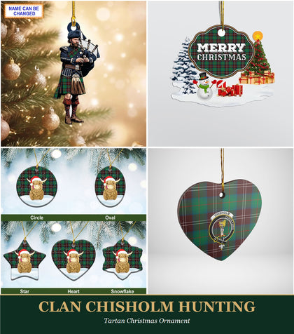 Clan Chisholm Hunting Tartan Christmas Ornament