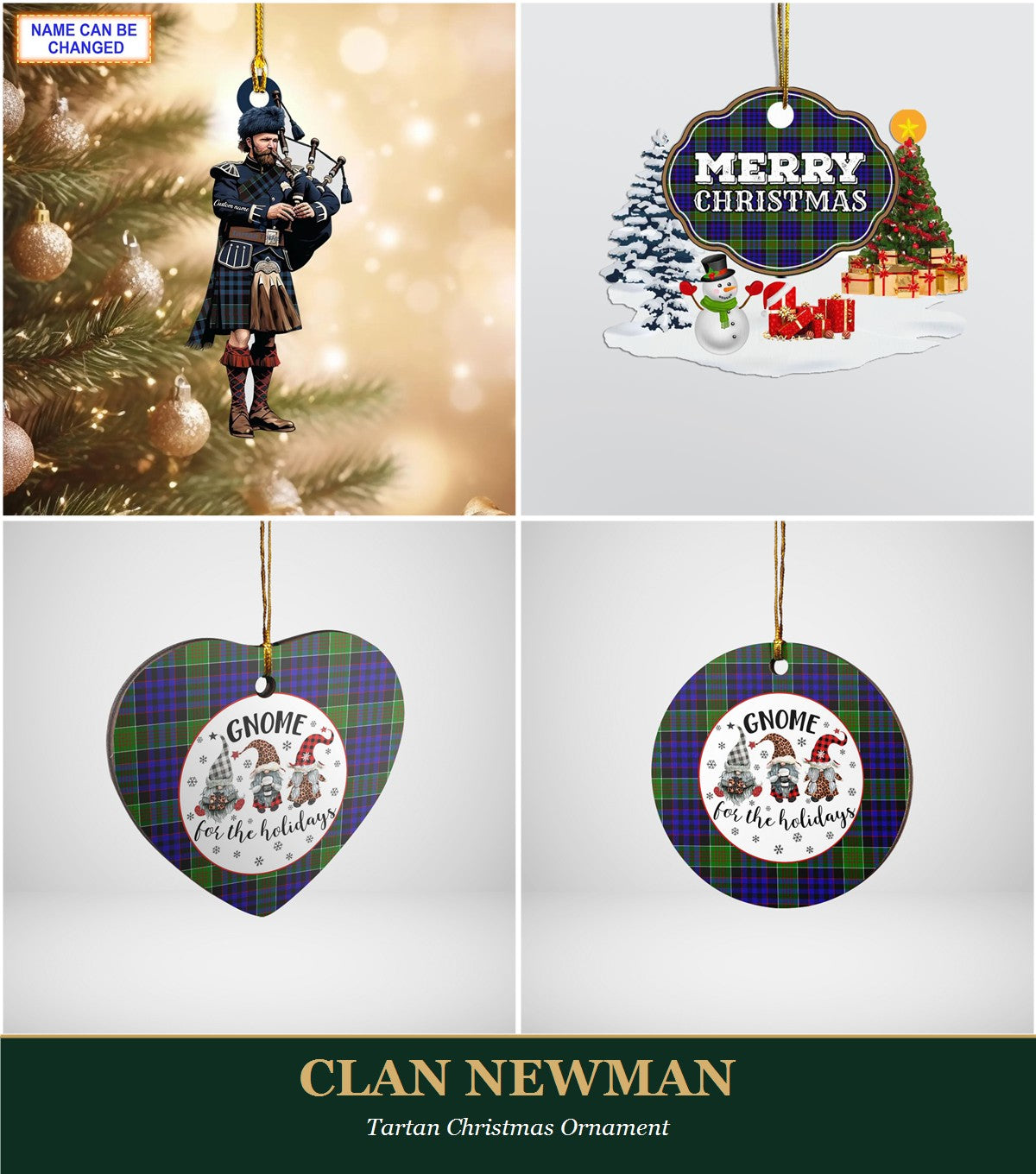 Clan Newman Tartan Christmas Ornament