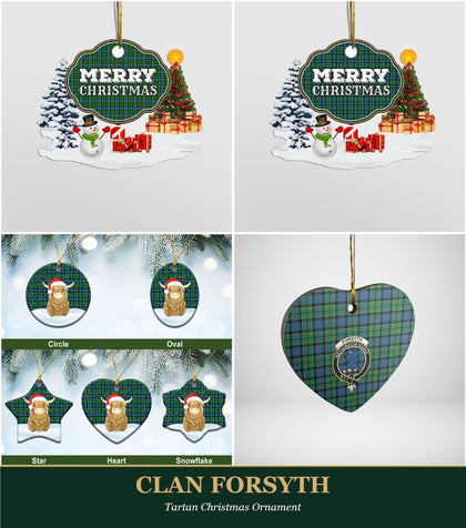 Clan Forsyth Tartan Christmas Ornament