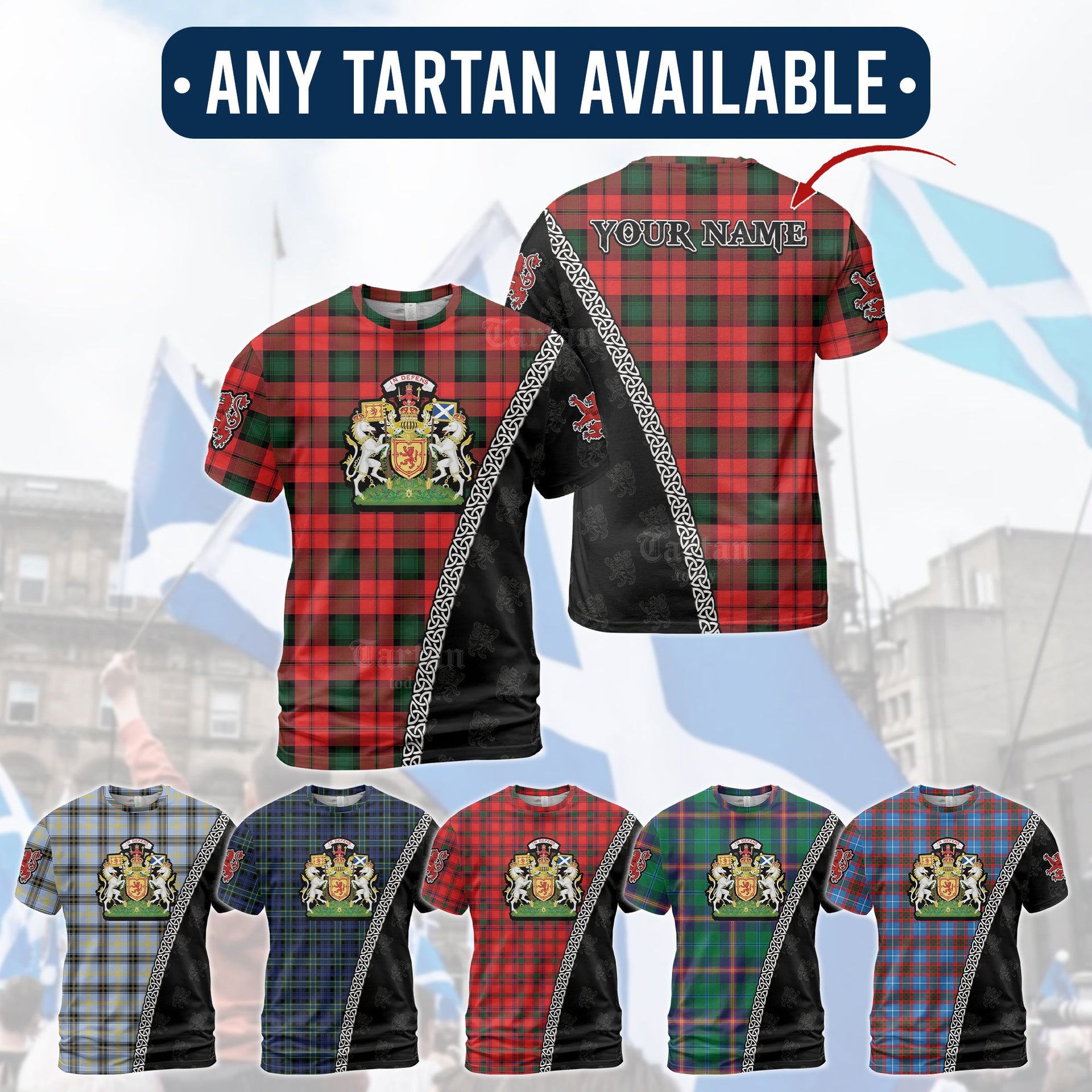 Tartan Shirt with Scotland Coat of Arms – Heritage Plaid Shirts