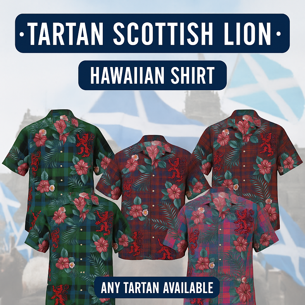 Clan Tartan Scottish Lion Hawaiian Shirt