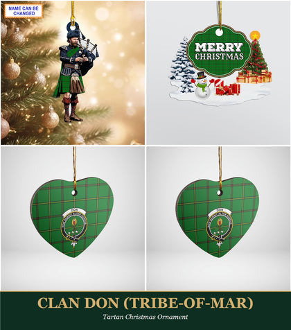 Clan Don (Tribe-of-Mar) Tartan Christmas Ornament