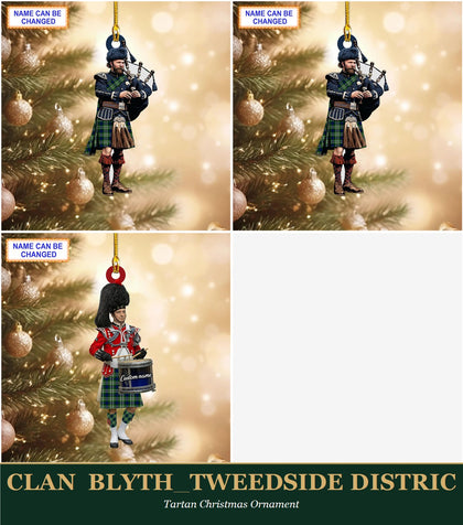 Clan Blyth_Tweedside District Tartan Christmas Ornament