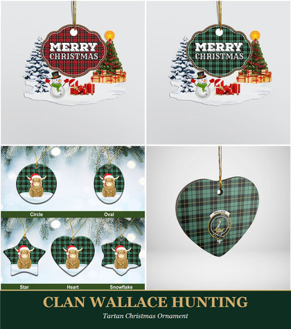 Clan Wallace Hunting Tartan Christmas Ornament