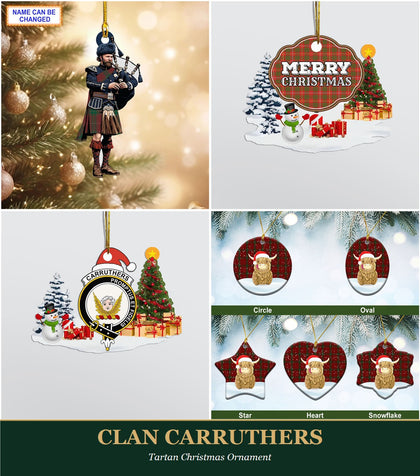 Clan Carruthers Tartan Christmas Ornament