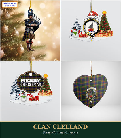 Clan Clelland Tartan Christmas Ornament
