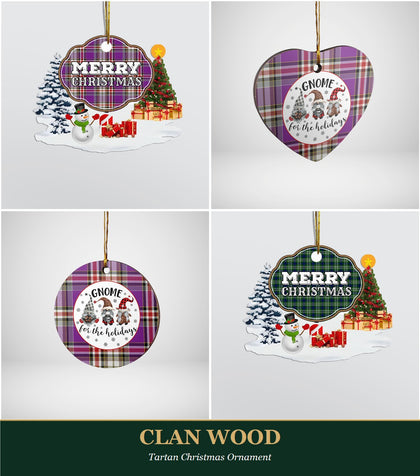 Clan Wood Tartan Christmas Ornament