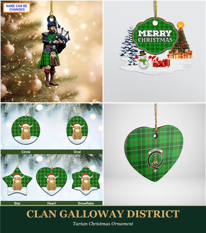 Clan Galloway District Tartan Christmas Ornament