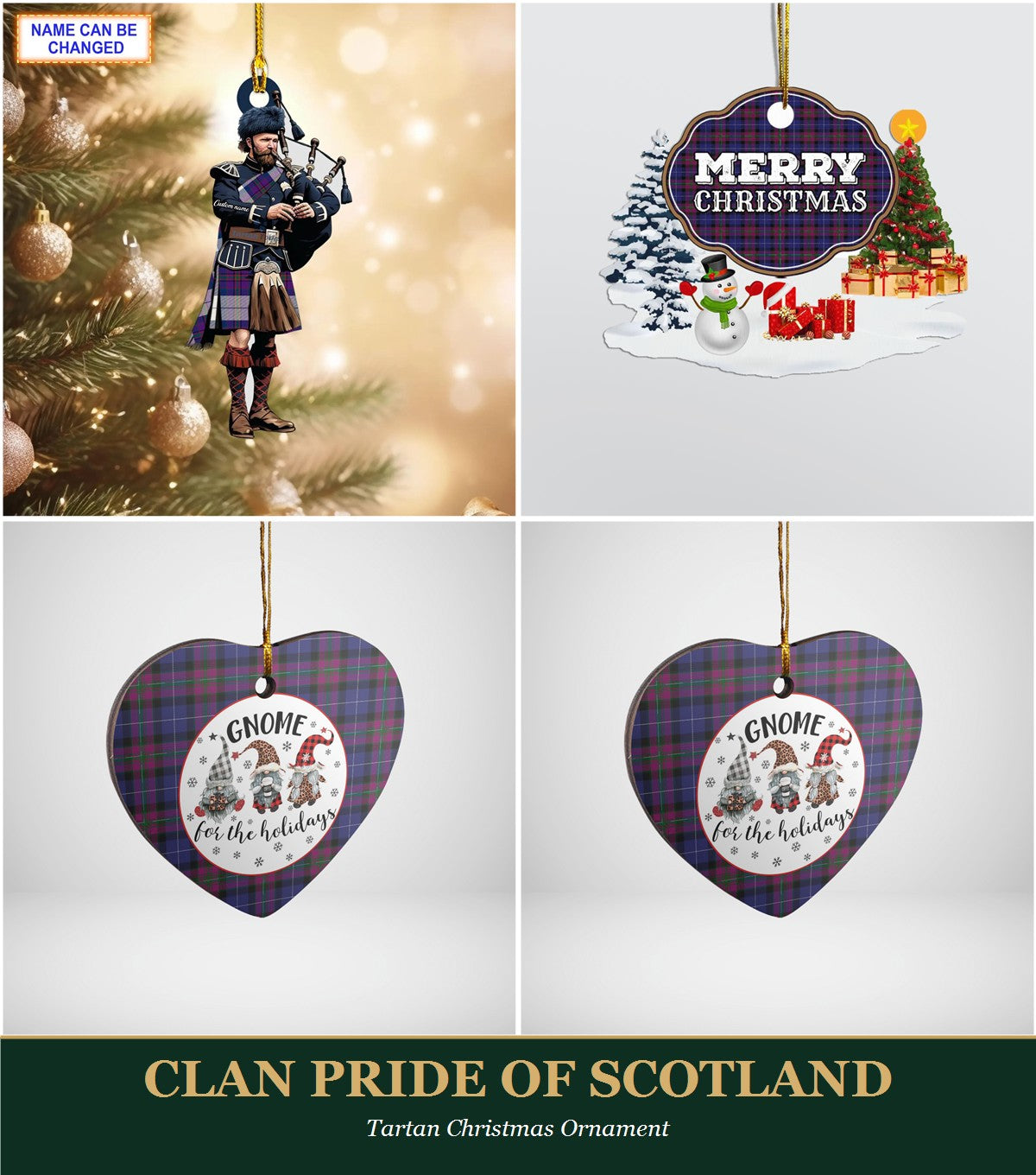 Clan Pride of Scotland Tartan Christmas Ornament