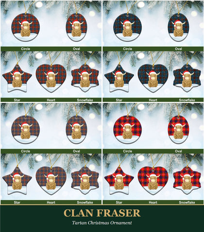 Clan Fraser Tartan Christmas Ornament