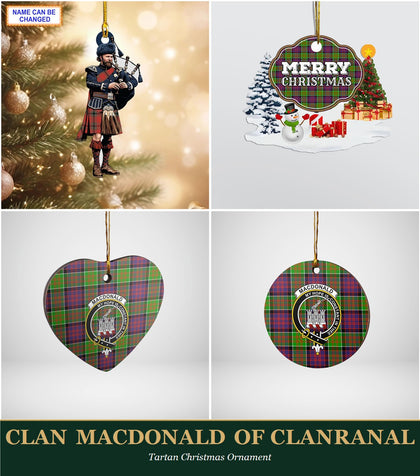 Clan MacDonald of Clanranald Tartan Christmas Ornament