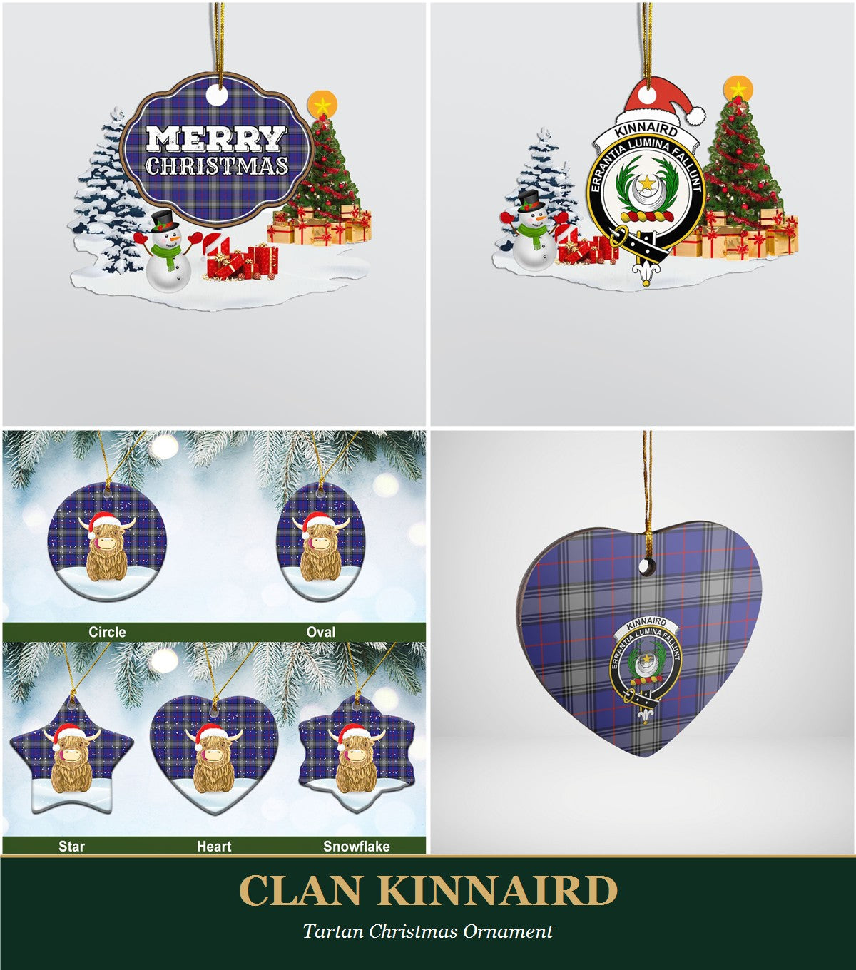 Clan Kinnaird Tartan Christmas Ornament