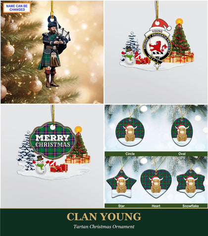 Clan Young Tartan Christmas Ornament