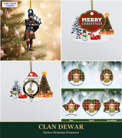 Clan Dewar Tartan Christmas Ornament
