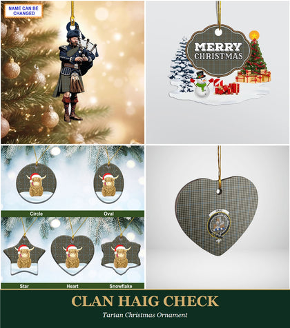 Clan Haig Check Tartan Christmas Ornament