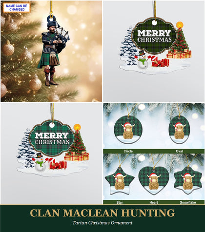 Clan MacLean Hunting Tartan Christmas Ornament