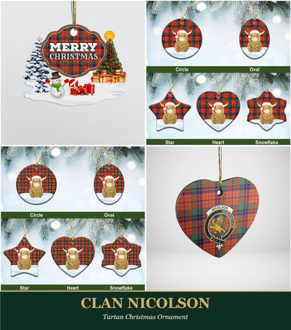 Clan Nicolson Tartan Christmas Ornament