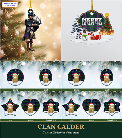 Clan Calder Tartan Christmas Ornament