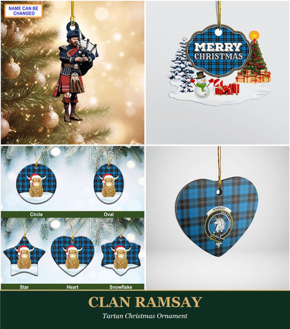 Clan Ramsay Tartan Christmas Ornament
