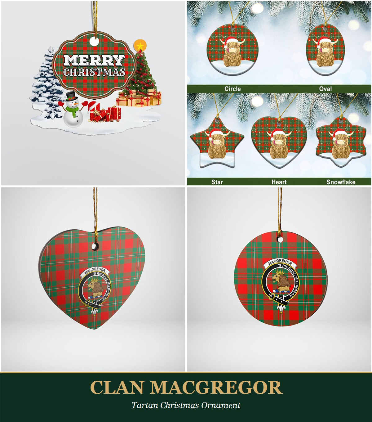Clan MacGregor Tartan Christmas Ornament