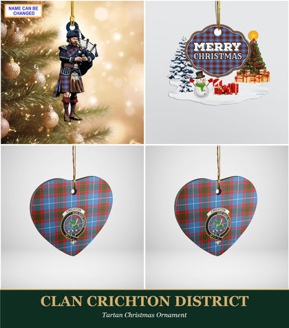 Clan Crichton District Tartan Christmas Ornament