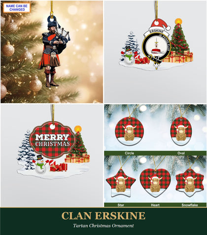 Clan Erskine Tartan Christmas Ornament