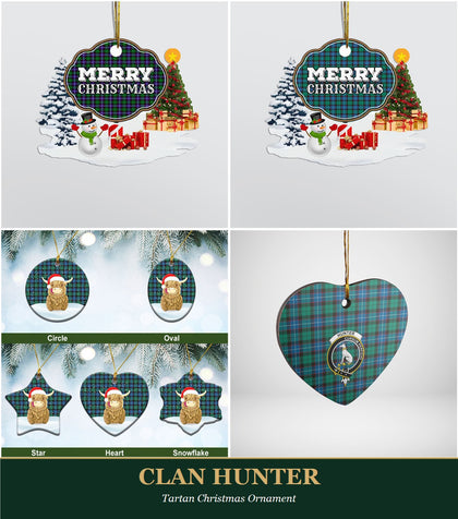 Clan Hunter Tartan Christmas Ornament